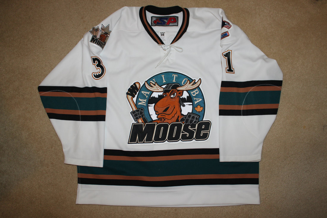 2000-01 Johan Hedberg Manioba Moose Game Worn Jersey